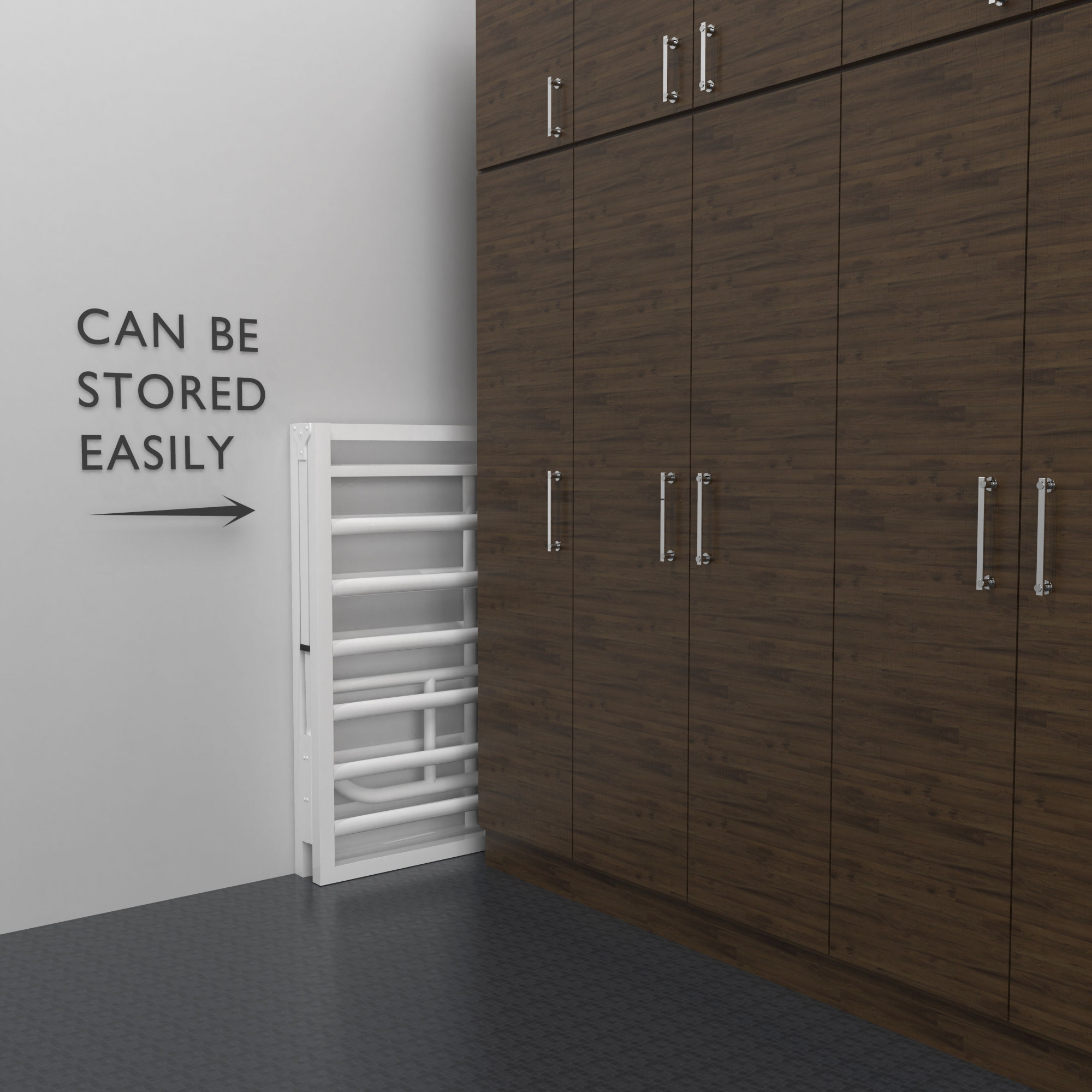 Avon White Metal Single Size Folding Bed 25ft X 6ft 3ft X 6ft 2-Year Warranty