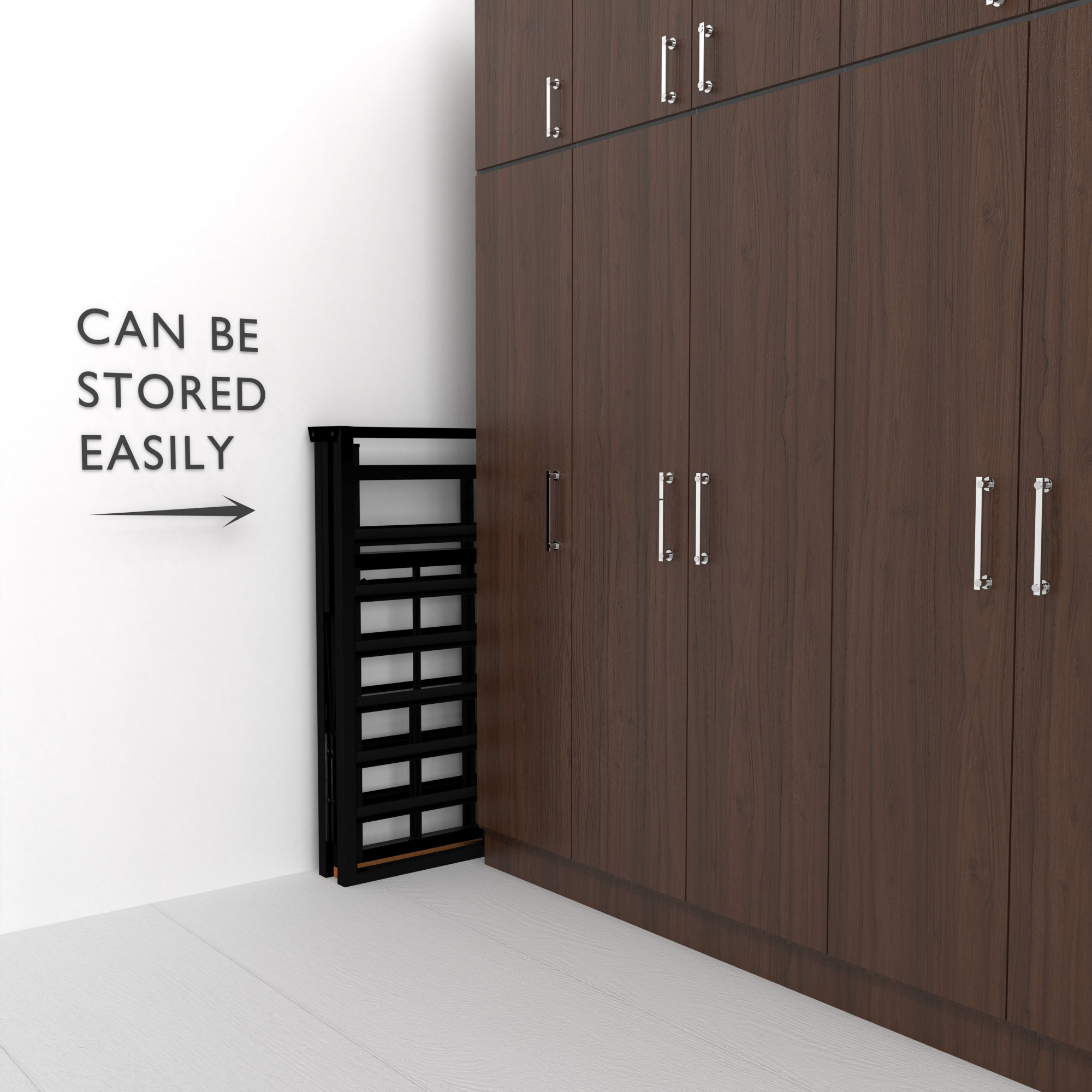 Oslo Folding Double Size Bed With Mattress Black Frame Double Size 625 Ft x 4 Ft 3 Years Warranty