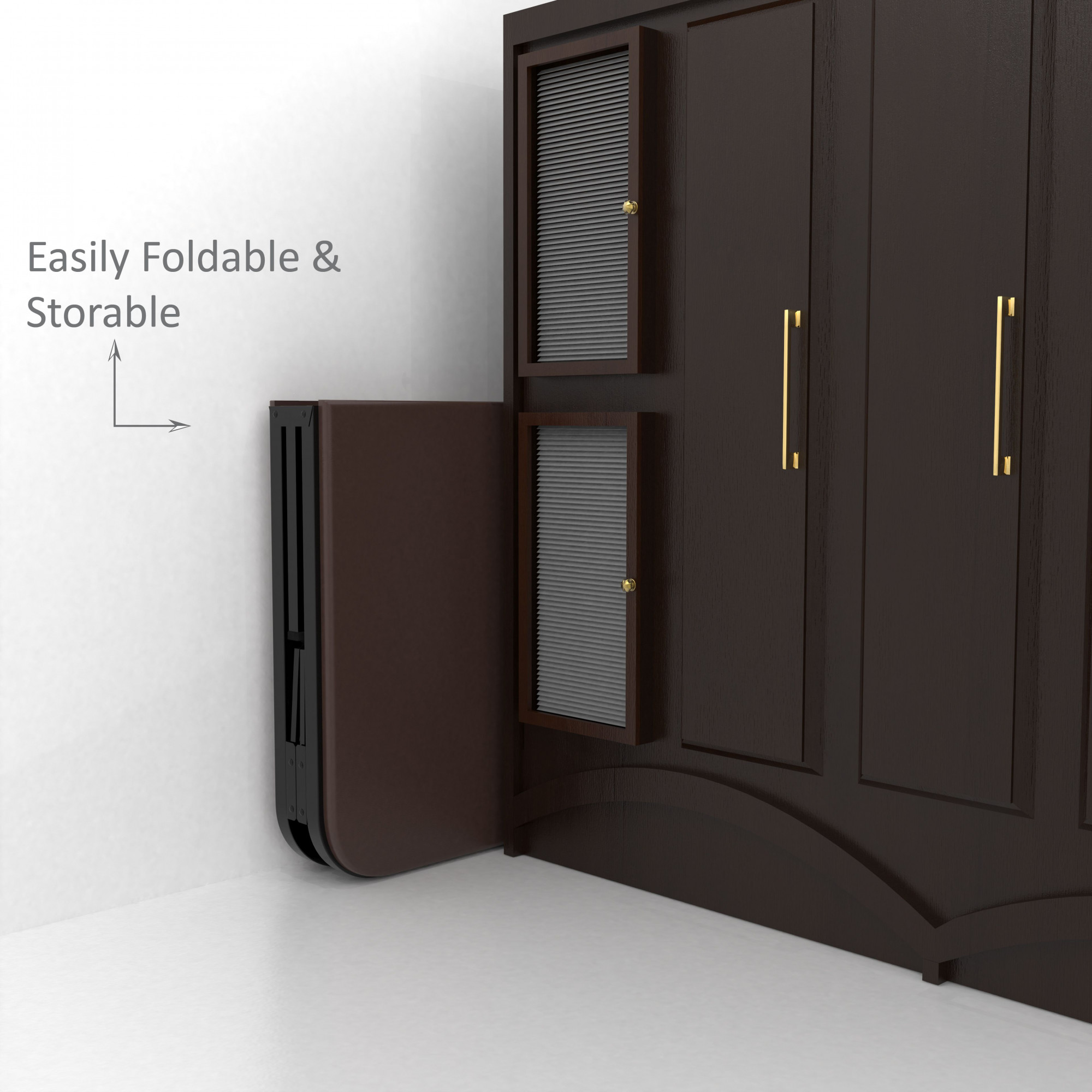 Atlas Round Folding Metal Bed Single Size Single Layer Double Layer Foam Mattress 3ft X 6ft 25ft X 6ft Black Finish Brown Mattress