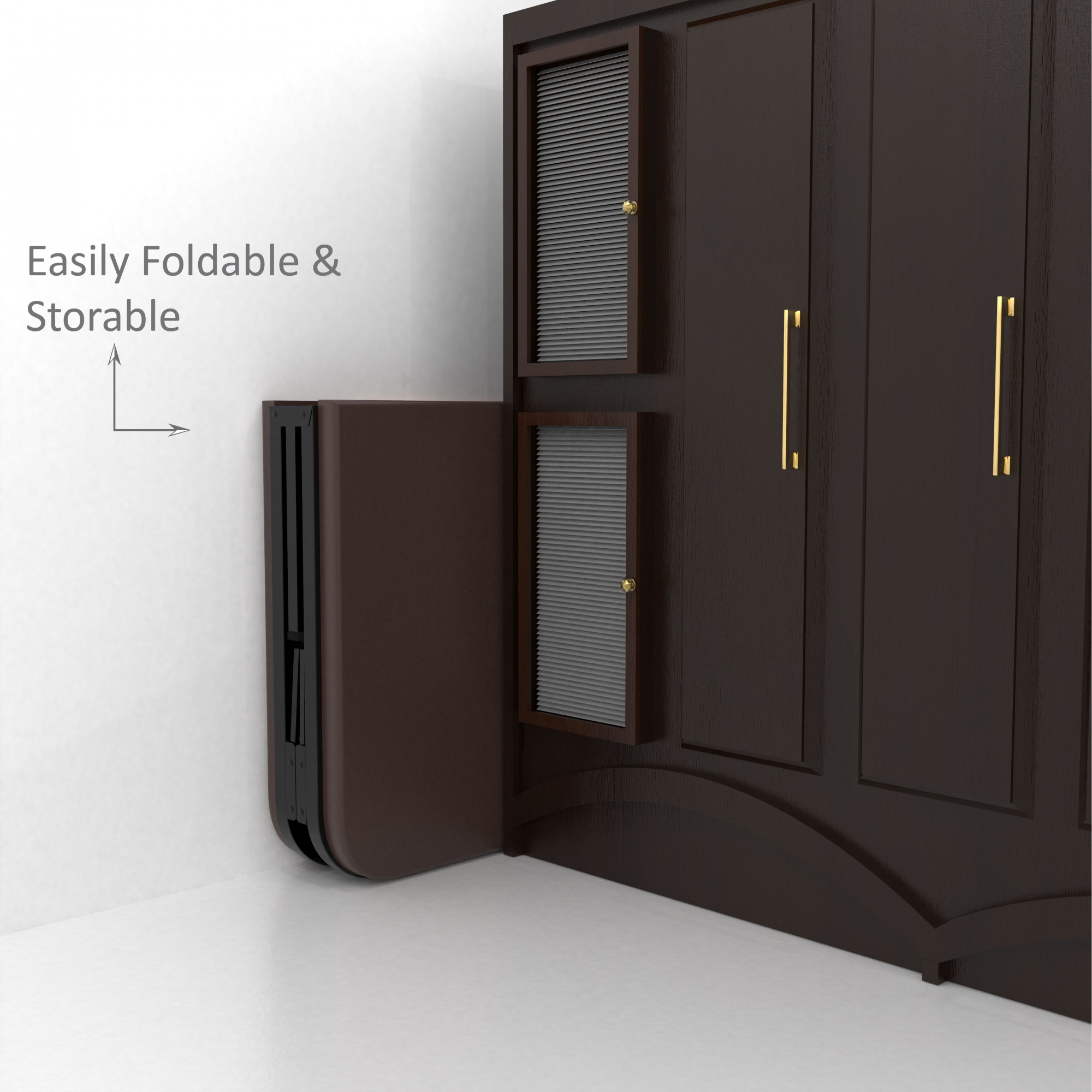 Atlas Round Folding Metal Bed Single Size Single Layer Double Layer Foam Mattress 3ft X 6ft 25ft X 6ft Black Finish Brown Mattress