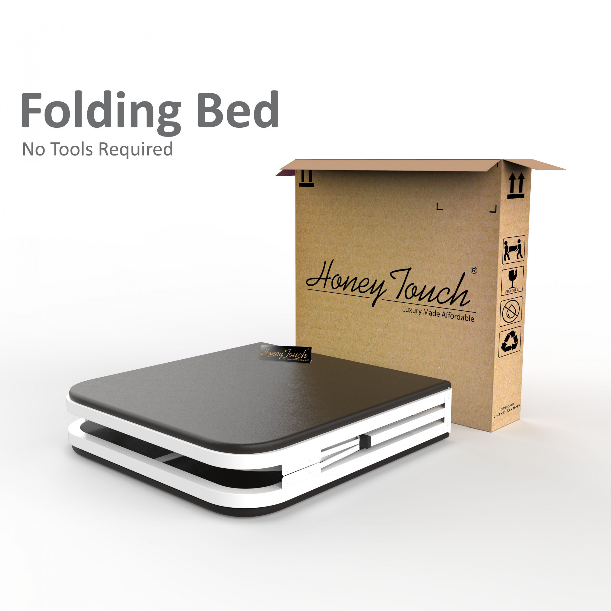 Atlas Round Folding Metal Bed Single Size Single Layer Double Layer Foam Mattress 3ft X 6ft 25ft X 6ft White Finish