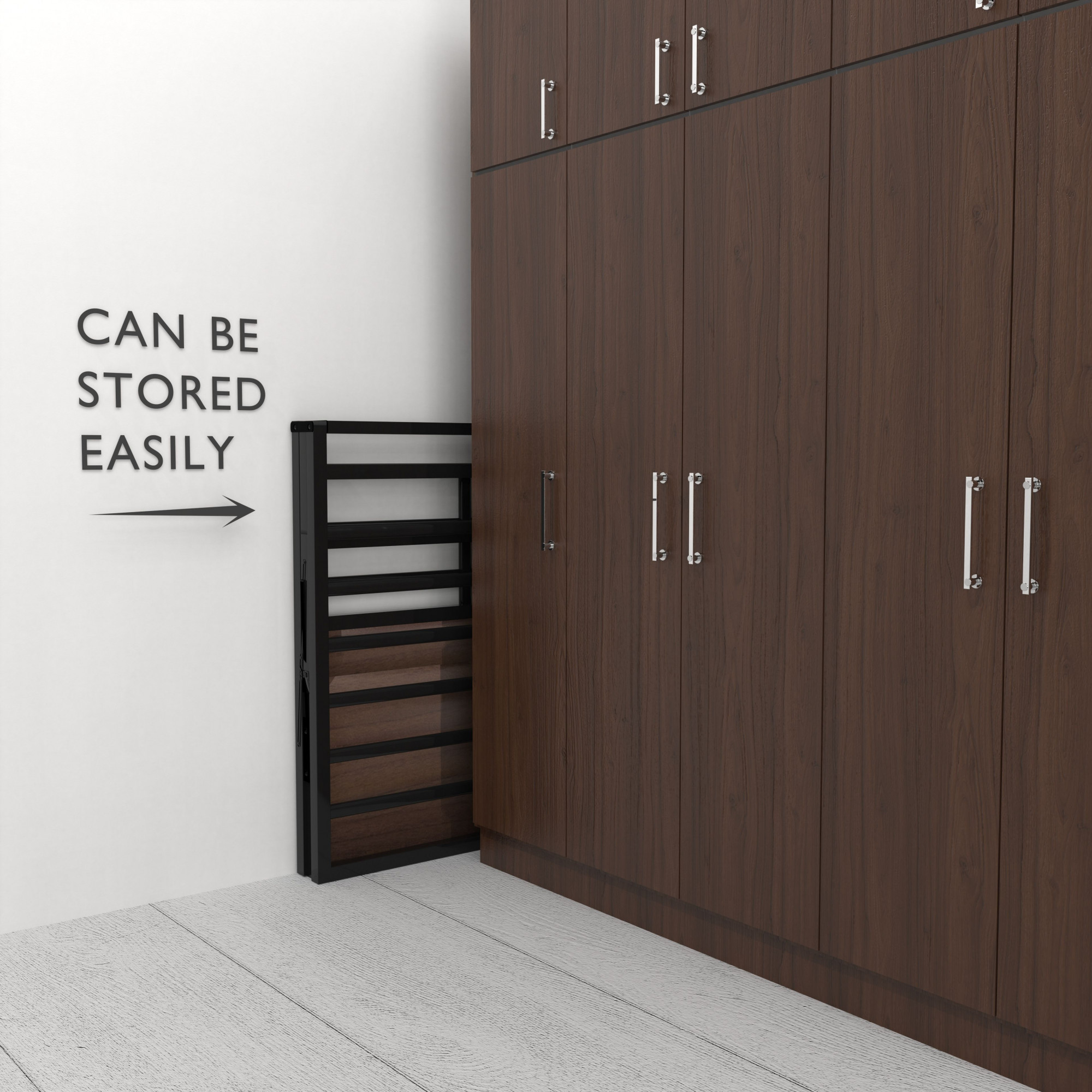 Luvo Metal Wood Folding Bed Frame Without Mattress American Oak Queen Size 65 Ft x 5 Ft 2 Years Warranty