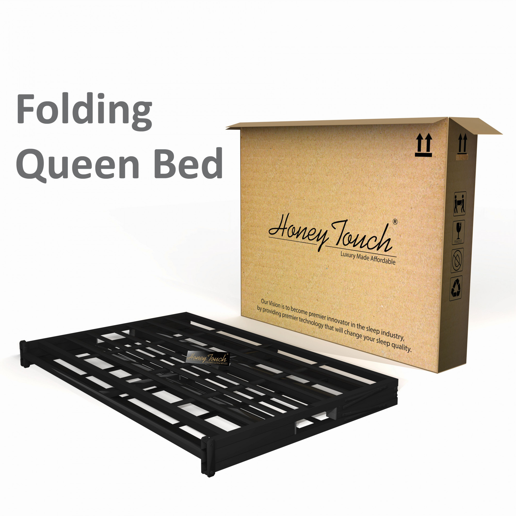 Base Queen Size Bed Frame Without Mattress Black Frame Queen Size 625 Ft x 5 Ft 2 Years Warranty
