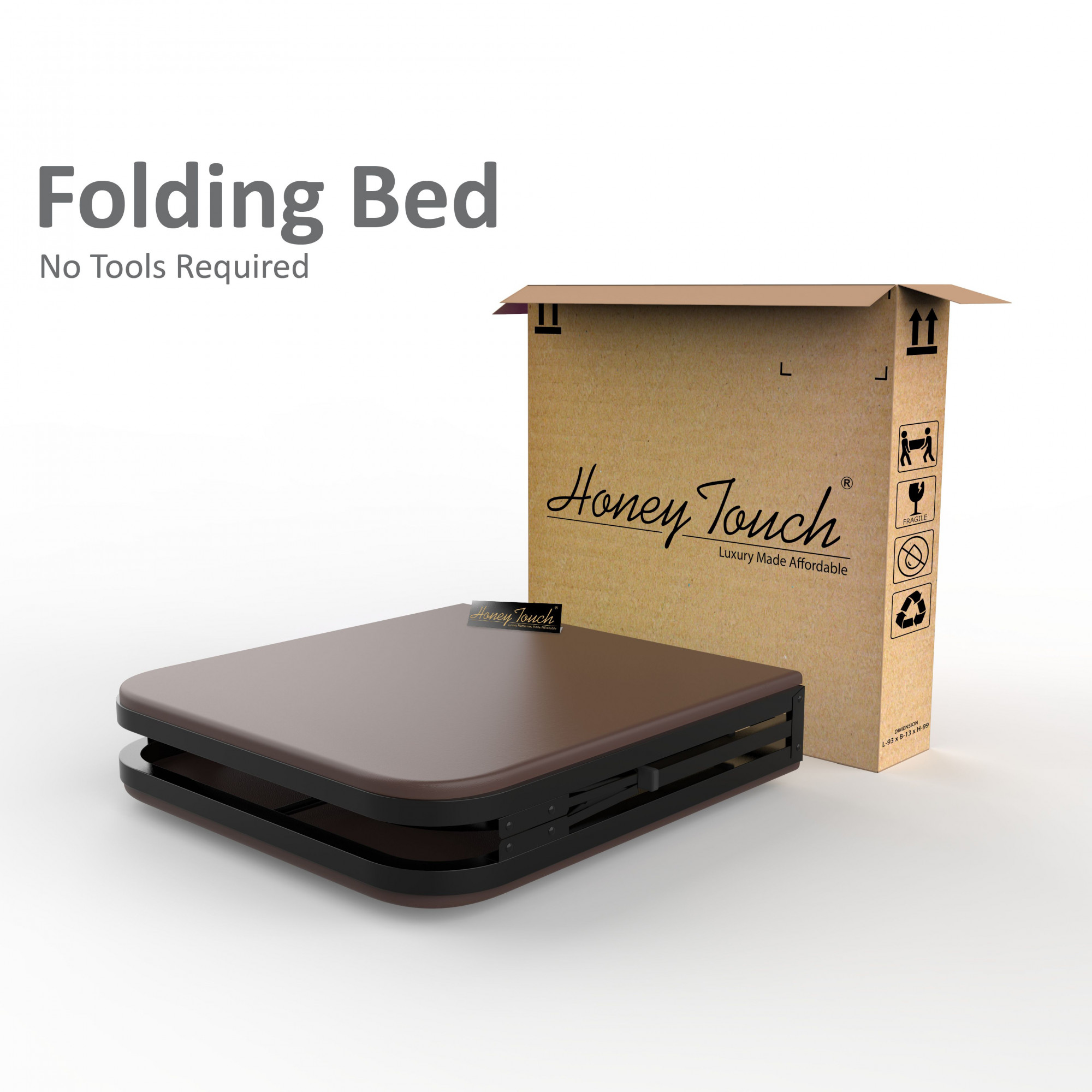 Atlas Round Folding Metal Bed Single Size Single Layer Double Layer Foam Mattress 3ft X 6ft 25ft X 6ft Black Finish Brown Mattress