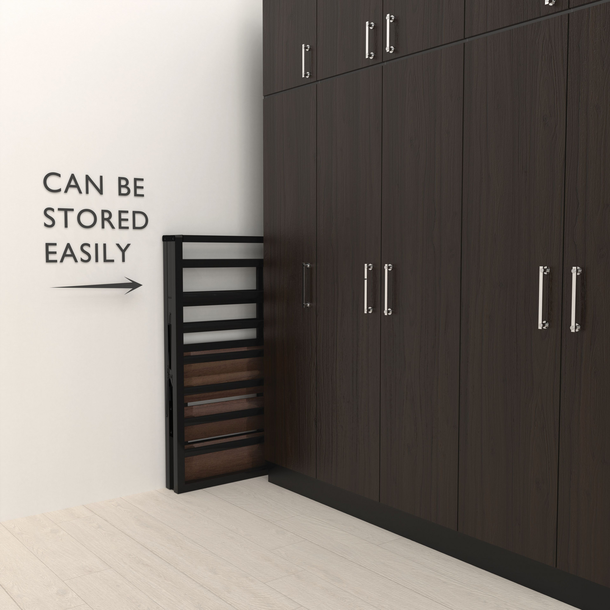 Elvo Wood and Metal Folding Bed Frame Without Mattress American Oak Queen Size 65 Ft x 5 Ft 2 Years Warranty