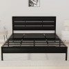 Elvo Wood and Metal Folding Bed Frame Without Mattress | Wenge Black | Double Size 6.5 Ft x 4 Ft | Warranty Backed