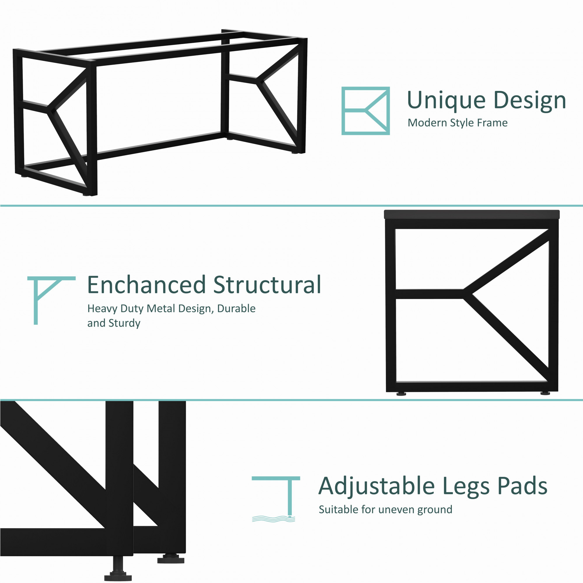 Duke Metal Wood Computer Table for Home Office Modern Study Desk with Grey Top White Finish 61L x 122W x 73H Centimeters 1 Year Warranty