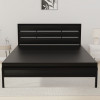 Elvo Wood and Metal Folding Bed Frame With Mattress | Double Layer &amp; Ortho Tri Layer | Wenge Black | Double Size 6.5 Ft x 4 Ft