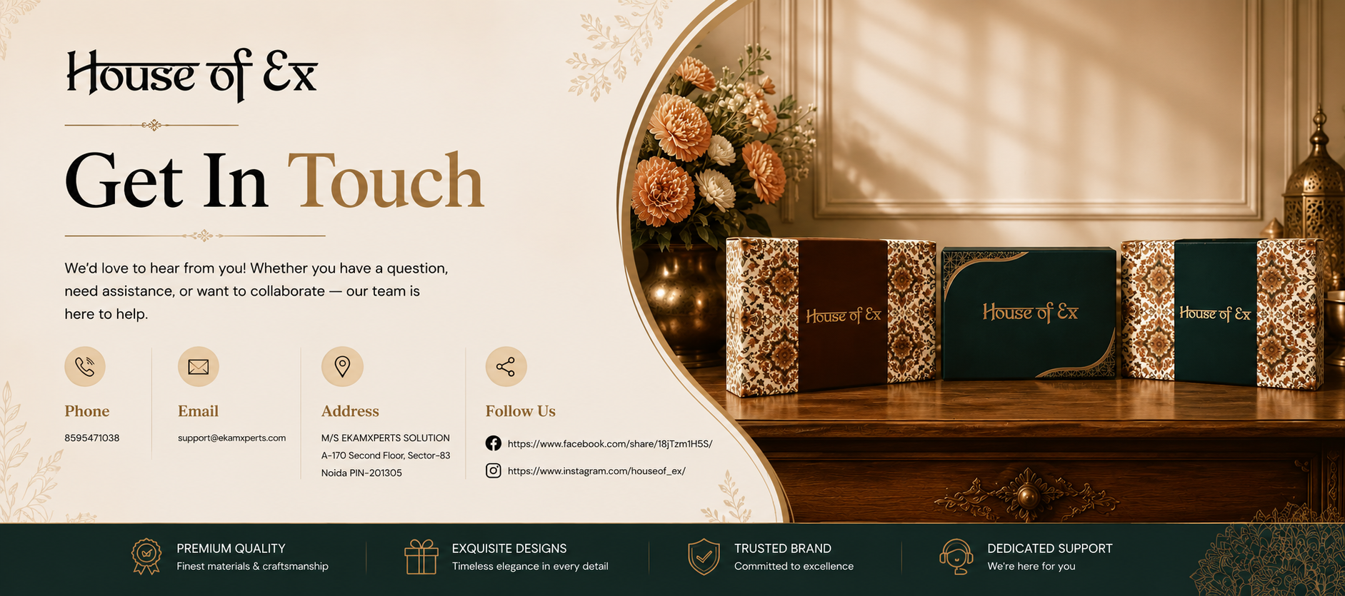 Contact House of Ex | Luxury Gift Boxes &amp; Premium Gifting Brand