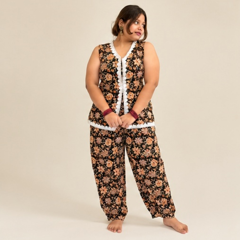 Image of Black Kalamkari Handblock Set
