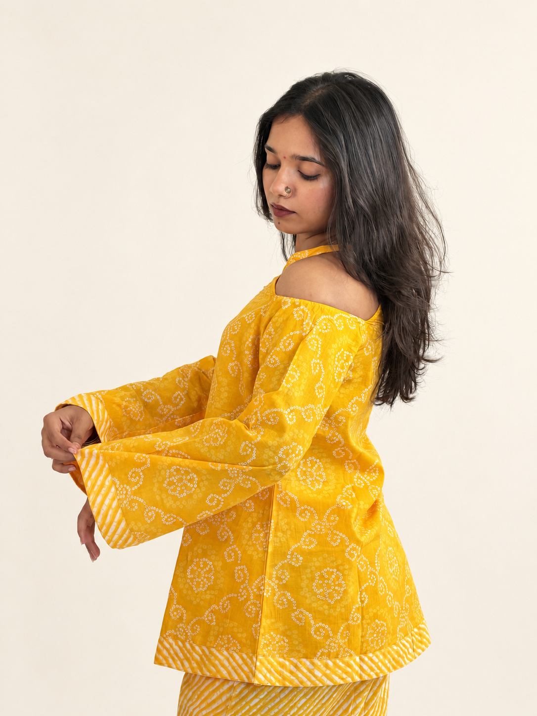 Yellow bell bottom set