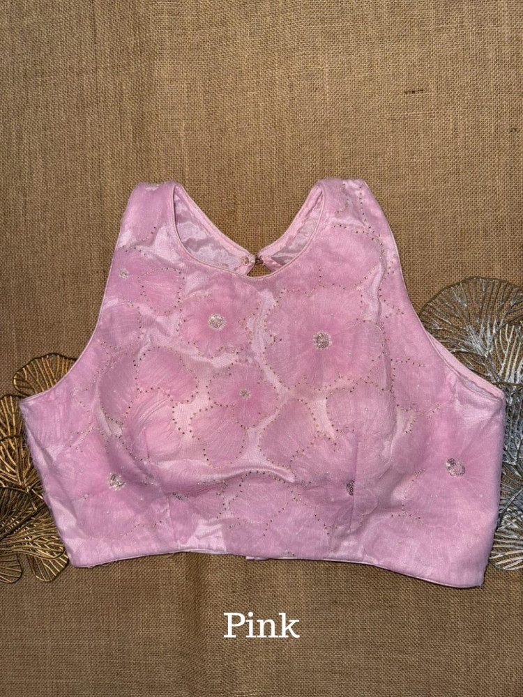 Image of Flower Applique Sleeveless Blouse