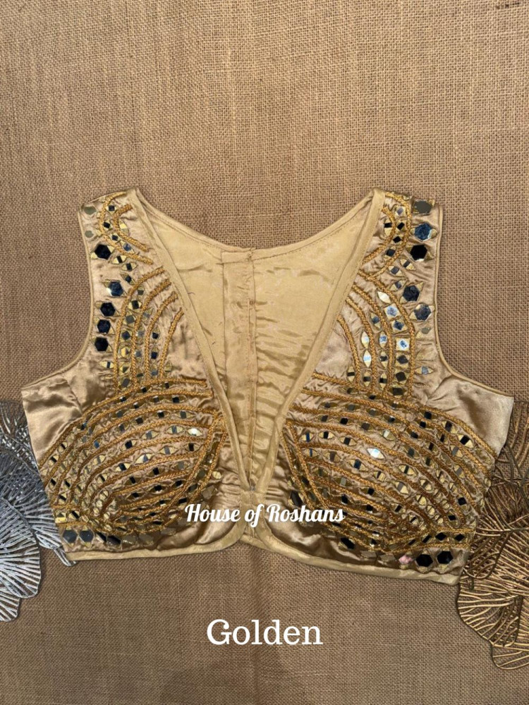 Image of Mirror Embroidered Sleeveless Blouses