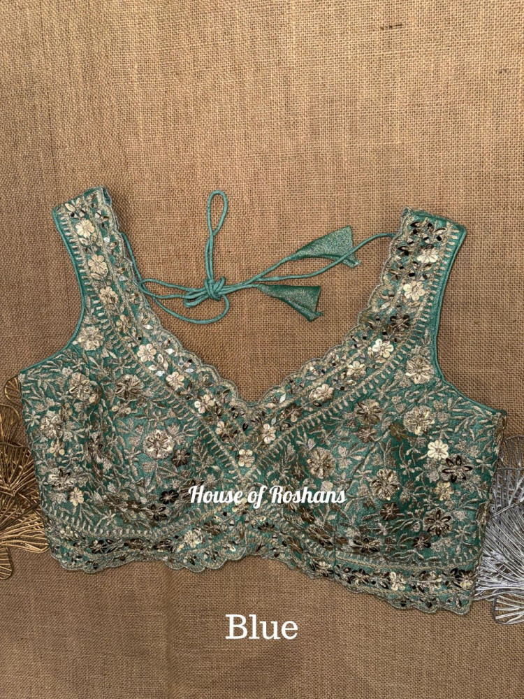 Image of Designer Mirror  Gota Embroidery Blouse