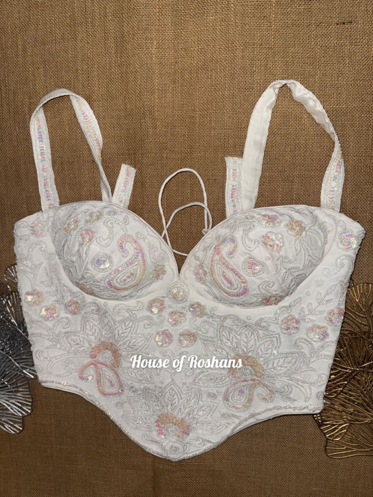 Image of Hand Work White Corset