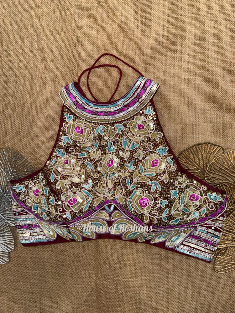 Image of Multi Color Halter Neck Corset