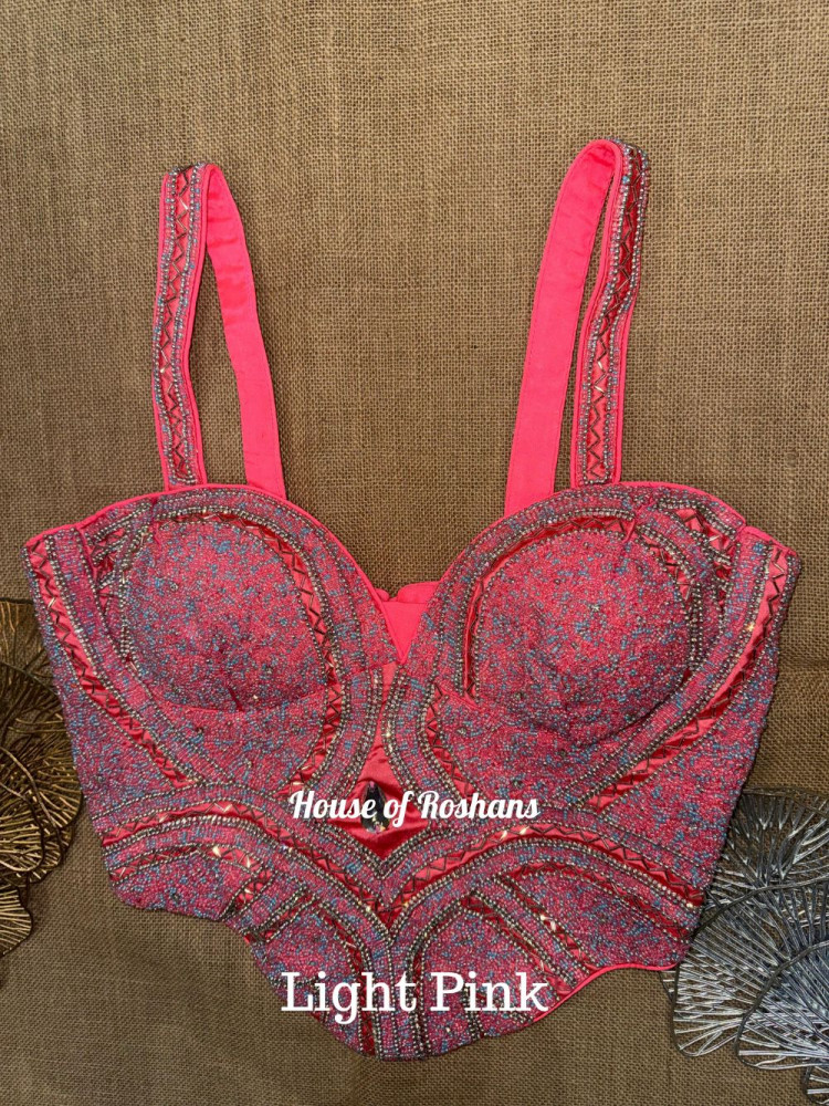 Image of Hand Embroidered Long Corset