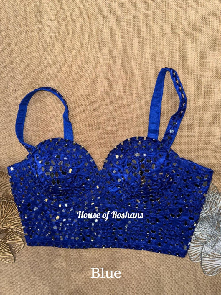 Image of Mirror Work Hand embroidered Corset