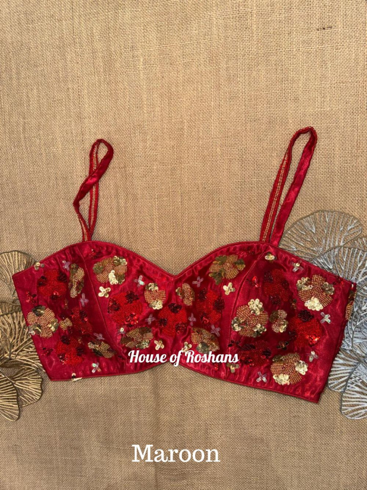 Image of Hand Embroidered strappy blouse