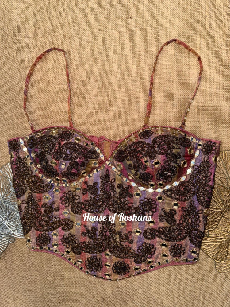 Image of Mirror &amp; Dori work Embroidered Corset