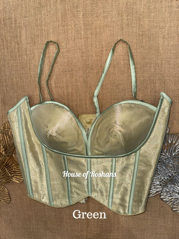 Image of Tissue Fabric Long Corset