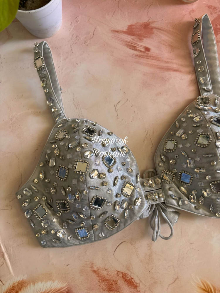 Image of Silver Bralette Blouse