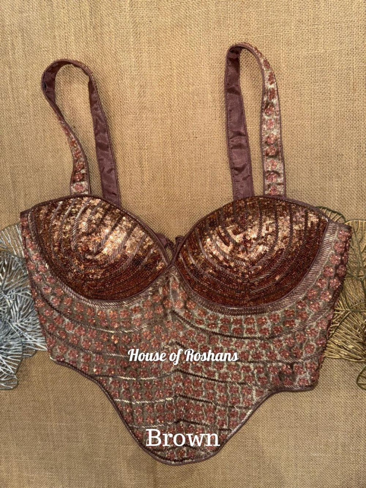 Image of Embroidered Strappy Corset