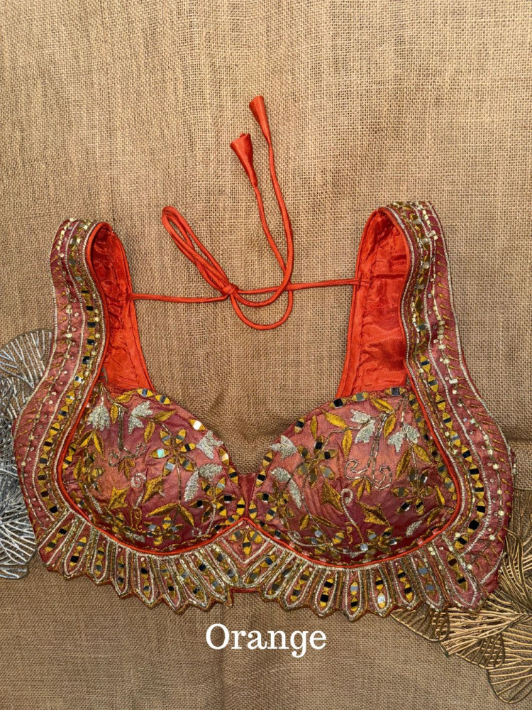 Image of Designer Sleeveless Embroidered Blouse