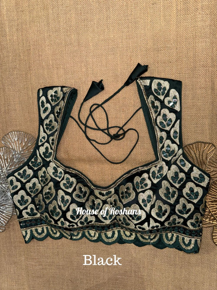 Image of Alia Bhatt Inspired Zari  Mirror Work Blouse