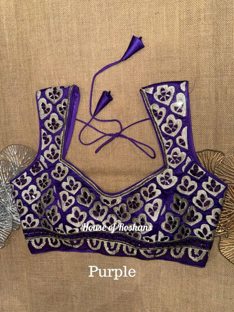 Image of Alia Bhatt Inspired Zari  Mirror Work Blouses