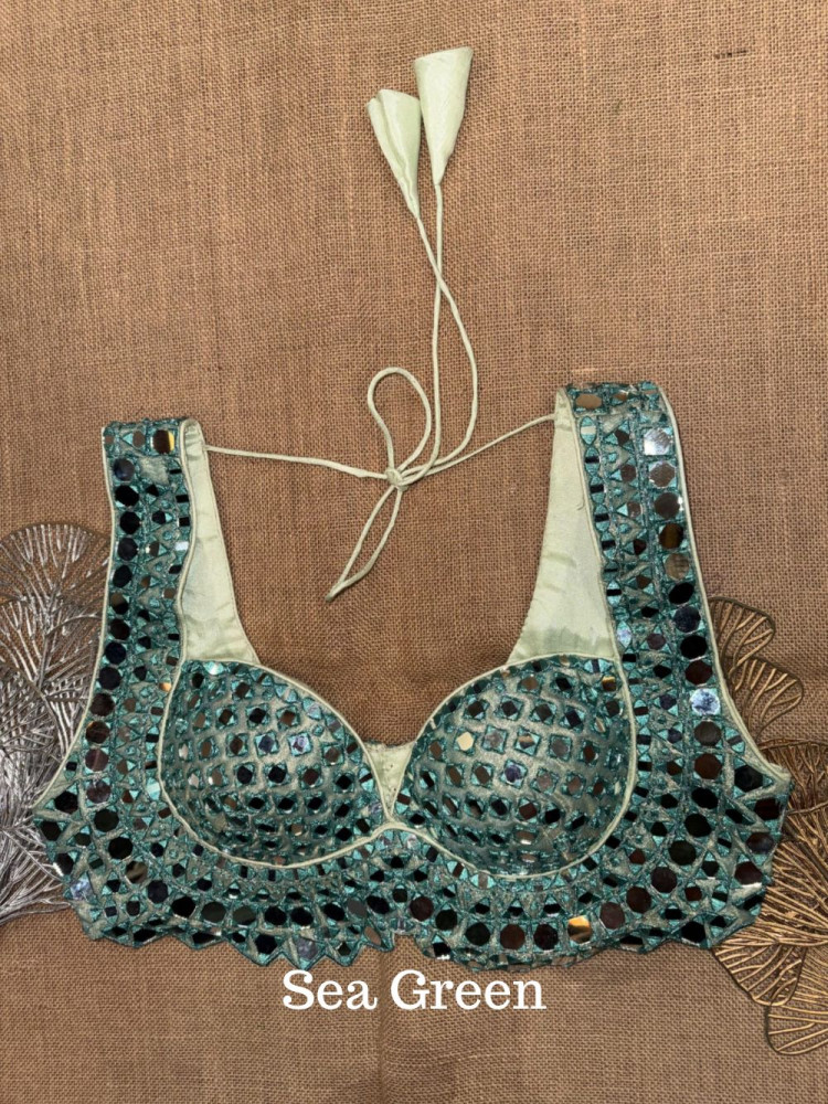 Image of Mirror Work Embroidery Blouses