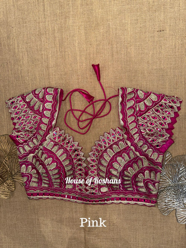 Image of Gota Zari Mirror Work blouses