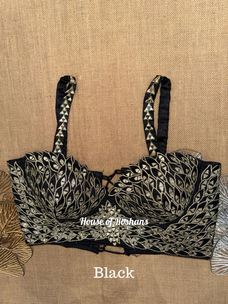 Image of Cut Work Mirror Corset Blouses