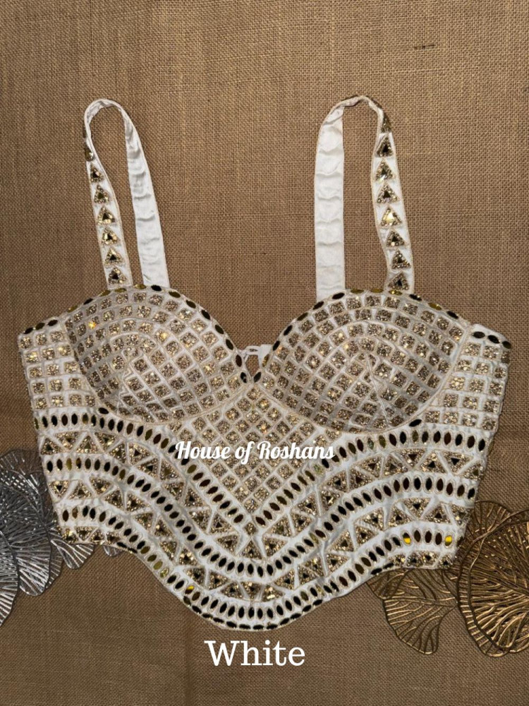 Image of Zircon And Mirror Hand Work Corset