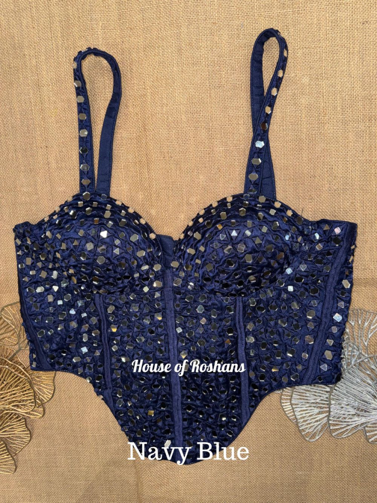 Image of Mirror embroidered Long Corset