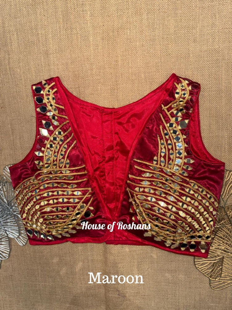 Image of Mirror Embroidered Sleeveless Blouse