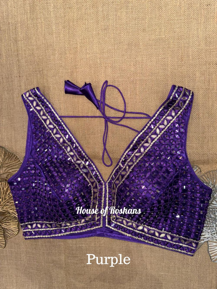 Image of Gota  Zari Mirror Work blouse