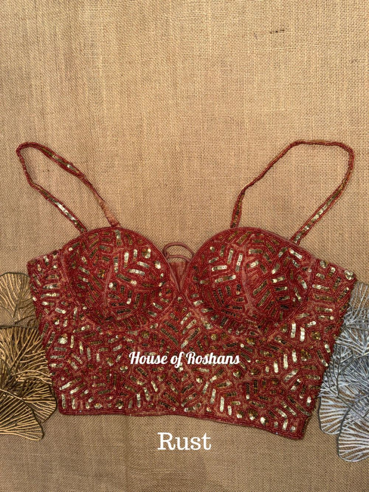 Image of Sequin &amp; Bead Hand Embroidered Corset