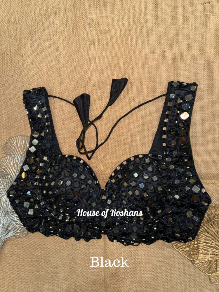 Image of Mirror Work Embroidered Blouses