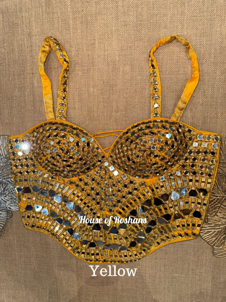 Image of Mirror Work Long Corset Blouse