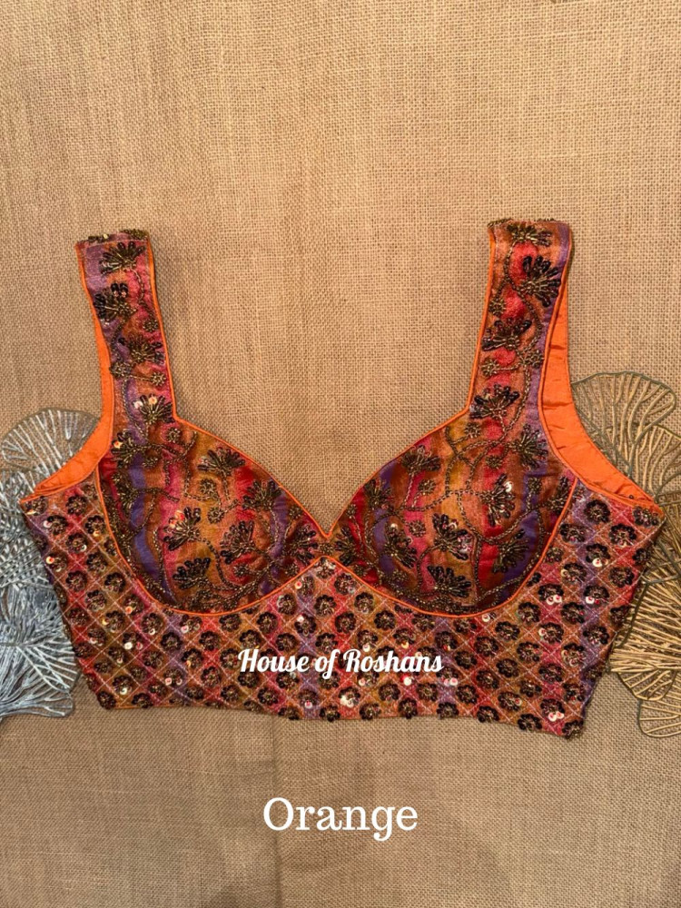 Image of Embroidered Sleeveless Wedding Blouse