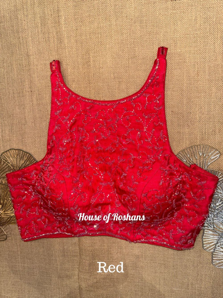Image of Zero Neck Embroidered Instagram Trending Blouse