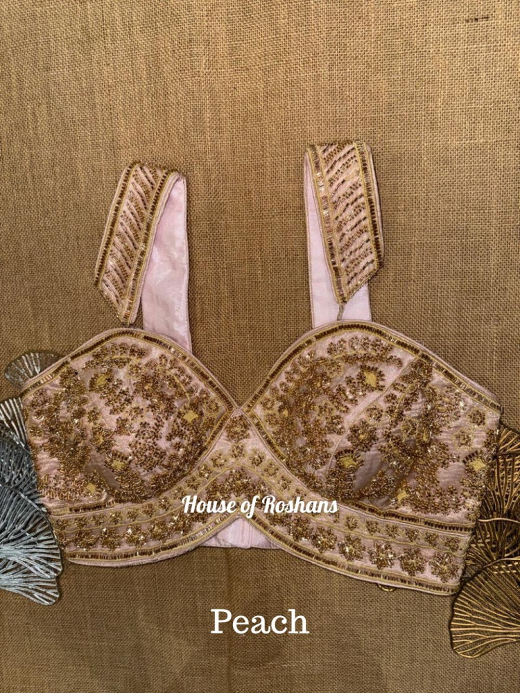Image of Embroidered strappy Cocktail Blouse