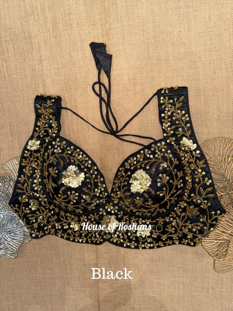Image of Choli cut Hand  Embroidered Blouse