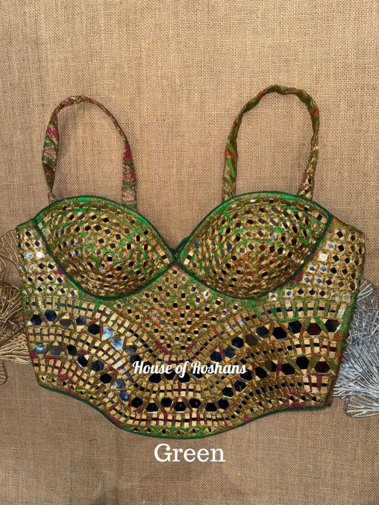 Image of Corset with Mirror Embroidered