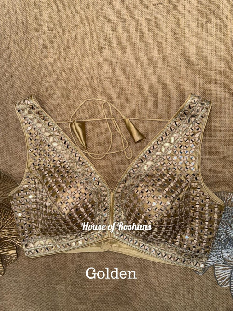 Image of Gota  Zari Mirror Work blouse