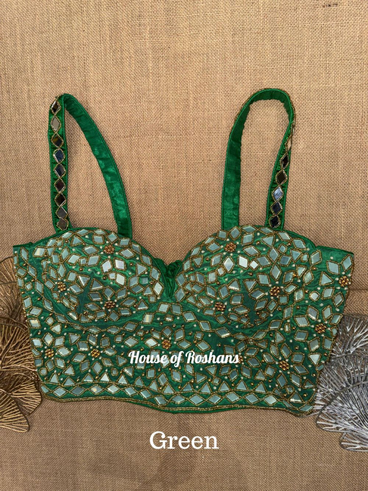 Image of Mirror Work Embroidered  Corset