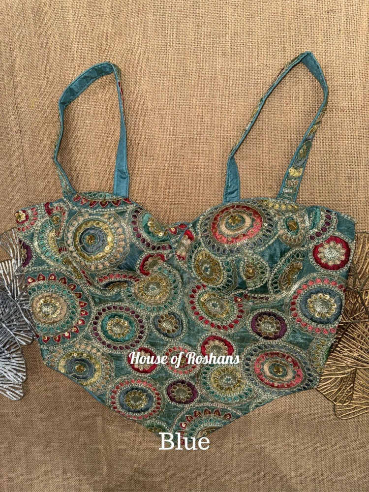 Image of Embroidered Strappy Long Corset