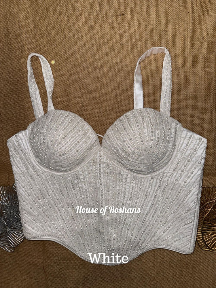 Image of Hand Embroidered Long Corset