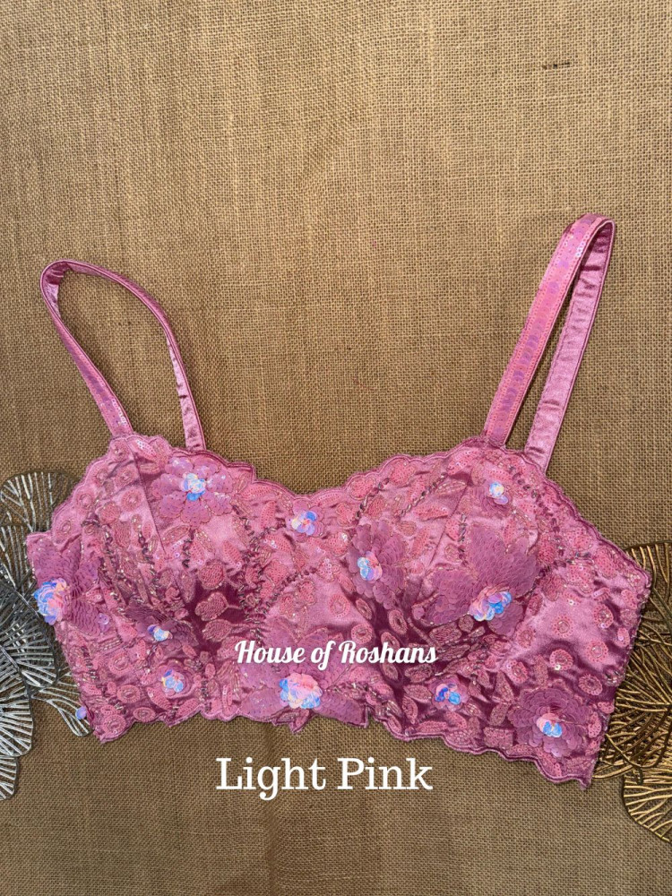 Image of Hand Embroidered Strappy Corset Blouse